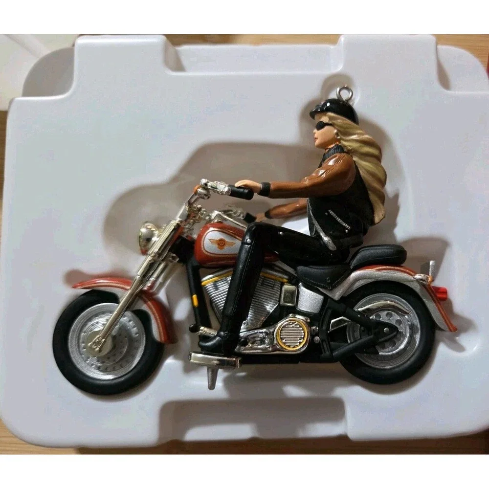 2001 Hallmark‎ Keepsake Barbie Harley-Davidson Motorcycle Ornament w Box